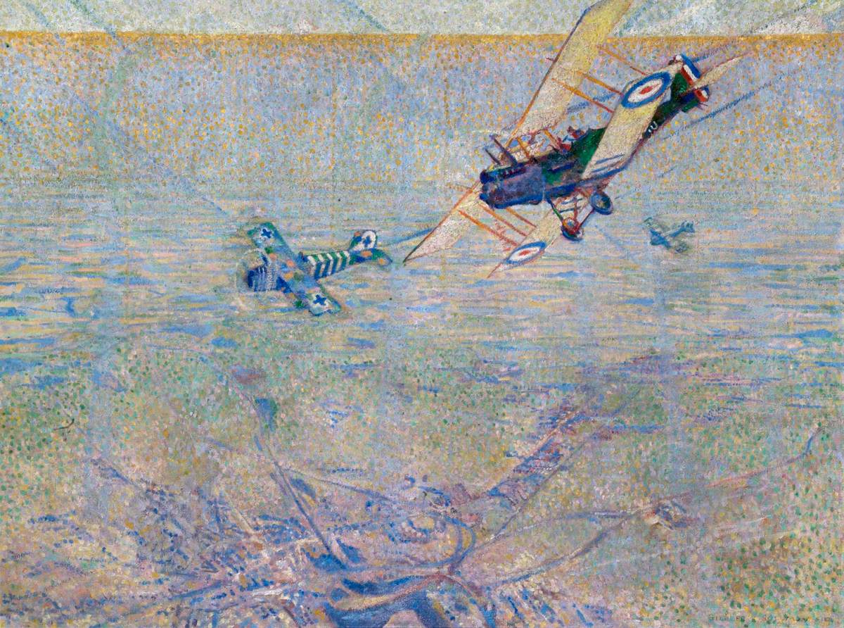 The Mist Curtain: RE 8 (16th Squadron) Attacked over Lens