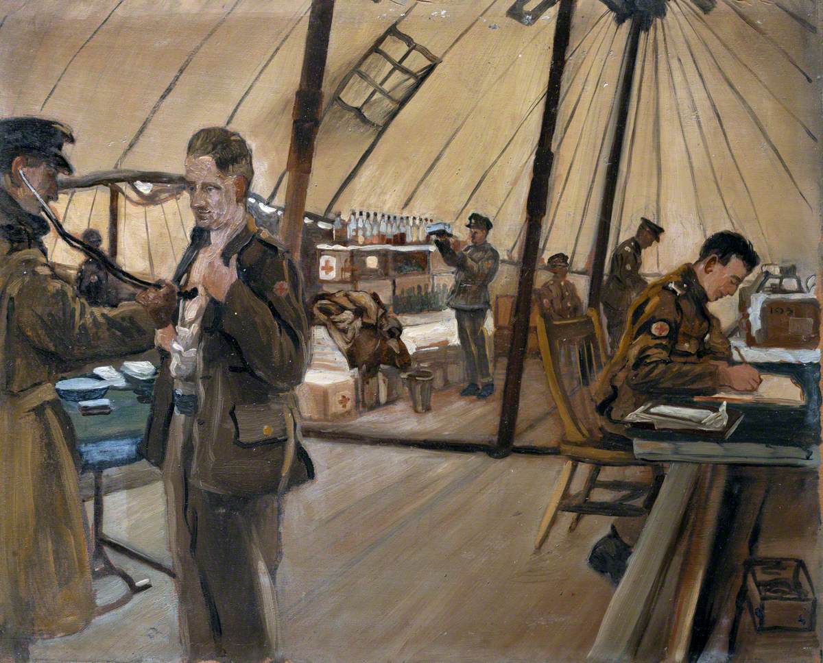 The Royal Army Medical Corps in Training, Blackpool: The Medical Inspection Room and Dispensary