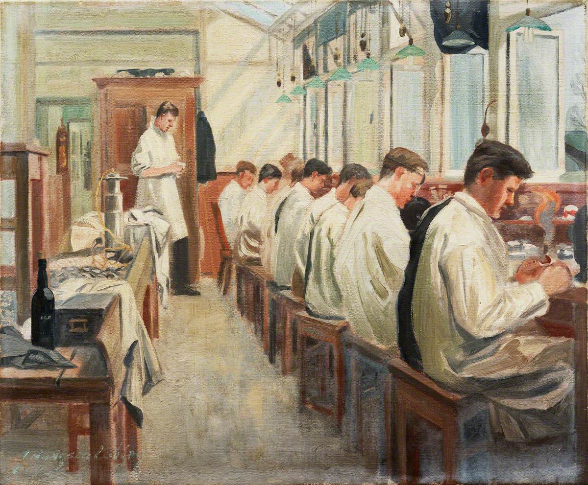 The Queen's Hospital for Facial Injuries, Frognal, Sidcup: The Dental Mechanics' Class
