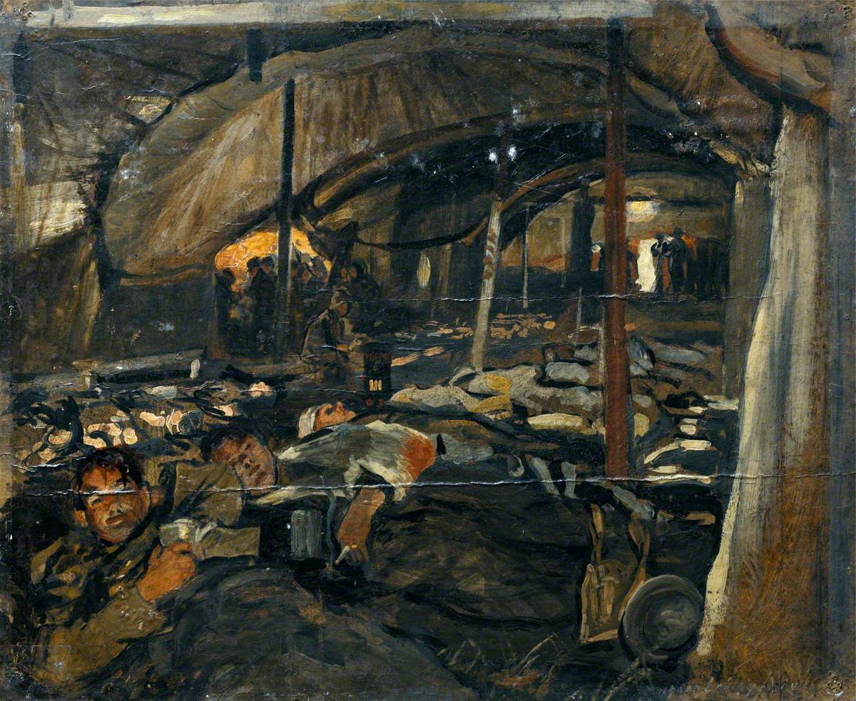 Reception of the Wounded at the First Casualty Clearing Station, Le Château, during the British Advance in October 1918