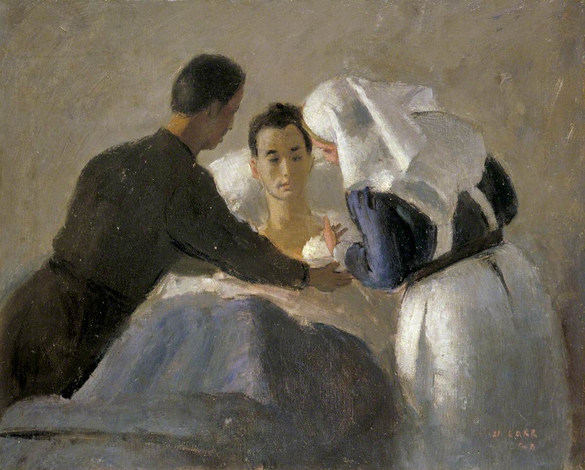Nurse Giving an Injection of Penicilin to a Wounded Man, 15th Canadian General Hospital