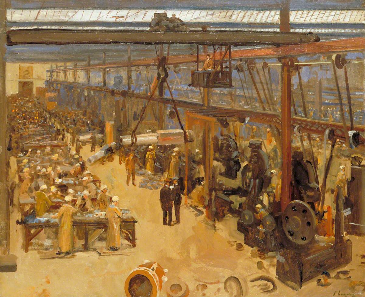 Scene at a Clyde Shipyard, Messrs. William Beardmore & Co.