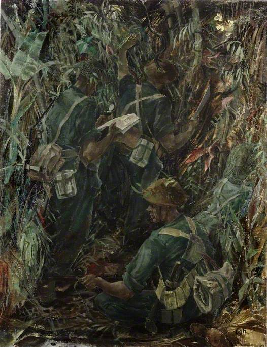 14th Army: Men of the Royal Berkshire Regiment Form the Spearhead of a Patrol, Cutting through the Jungle on the Toungoo-Manchi Road