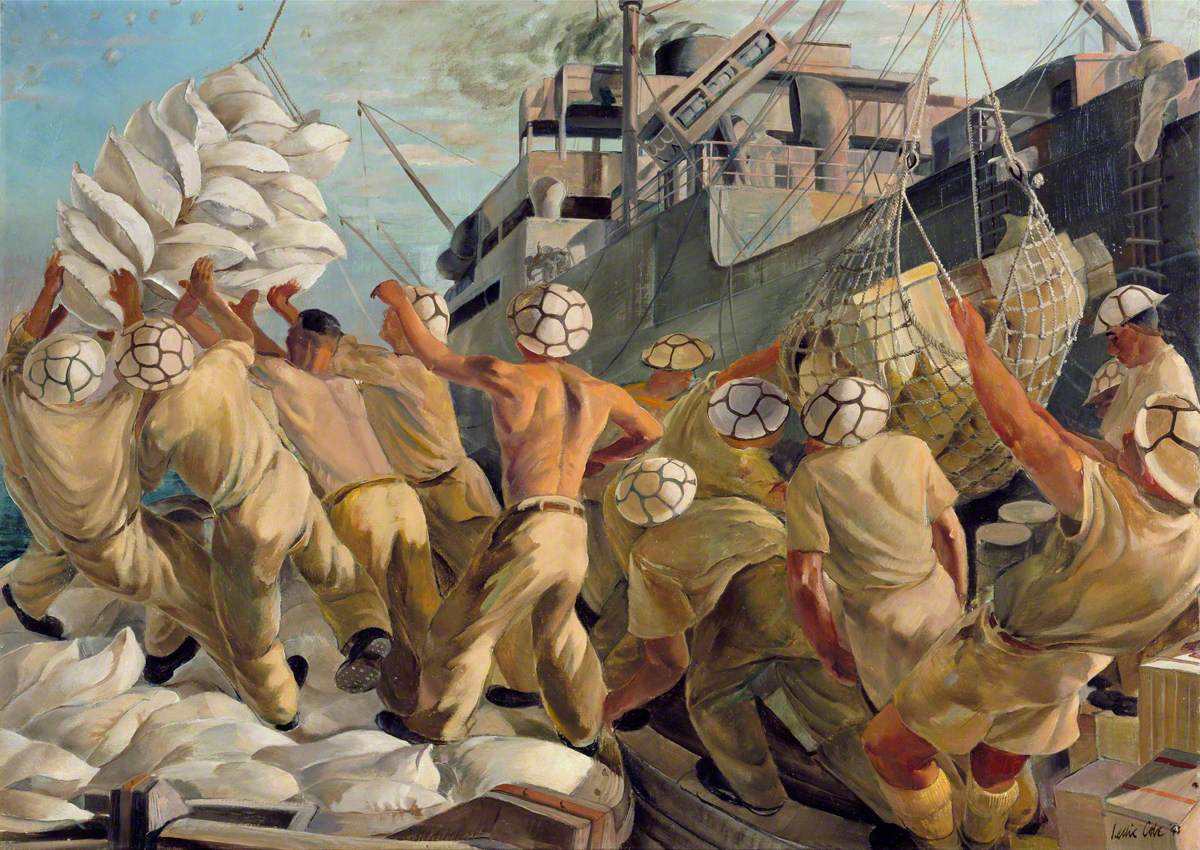 Malta: No Time to Lose, Soldier Dockers Unloading a Convoy during a Raid