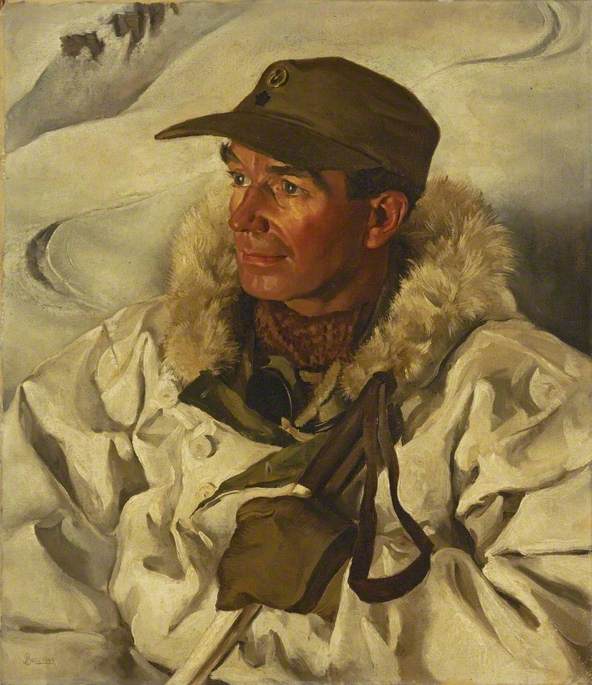 Major W. J. Riddell, Chief Instructor of the Mountaineer Wing of the Mountain Warfare School, Marine Expeditionary Force