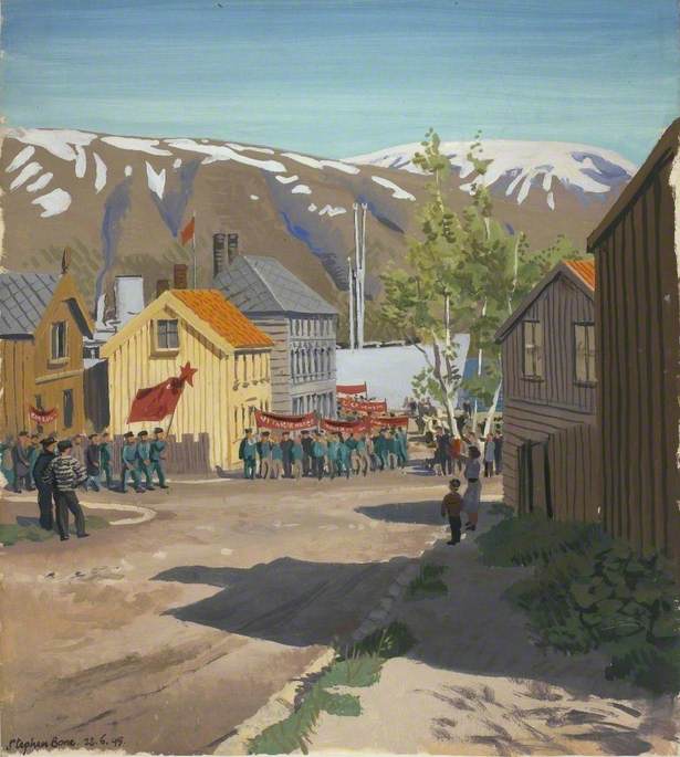 Tromsø, 22 June 1945: Russian Ex-Prisoners Marching to the Murmansk Ship