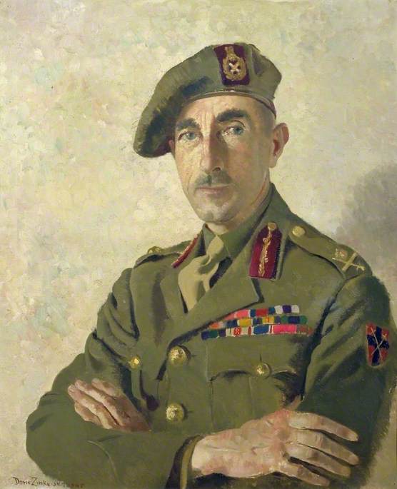 Major General E. Phillips, CBE, DSO, MC, Director of Medical Services, British Liberation Army