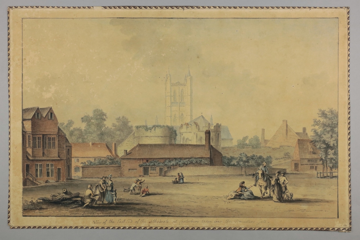 View of the East End of the Cathedral at Canterbury Taken from the Monastery Gate