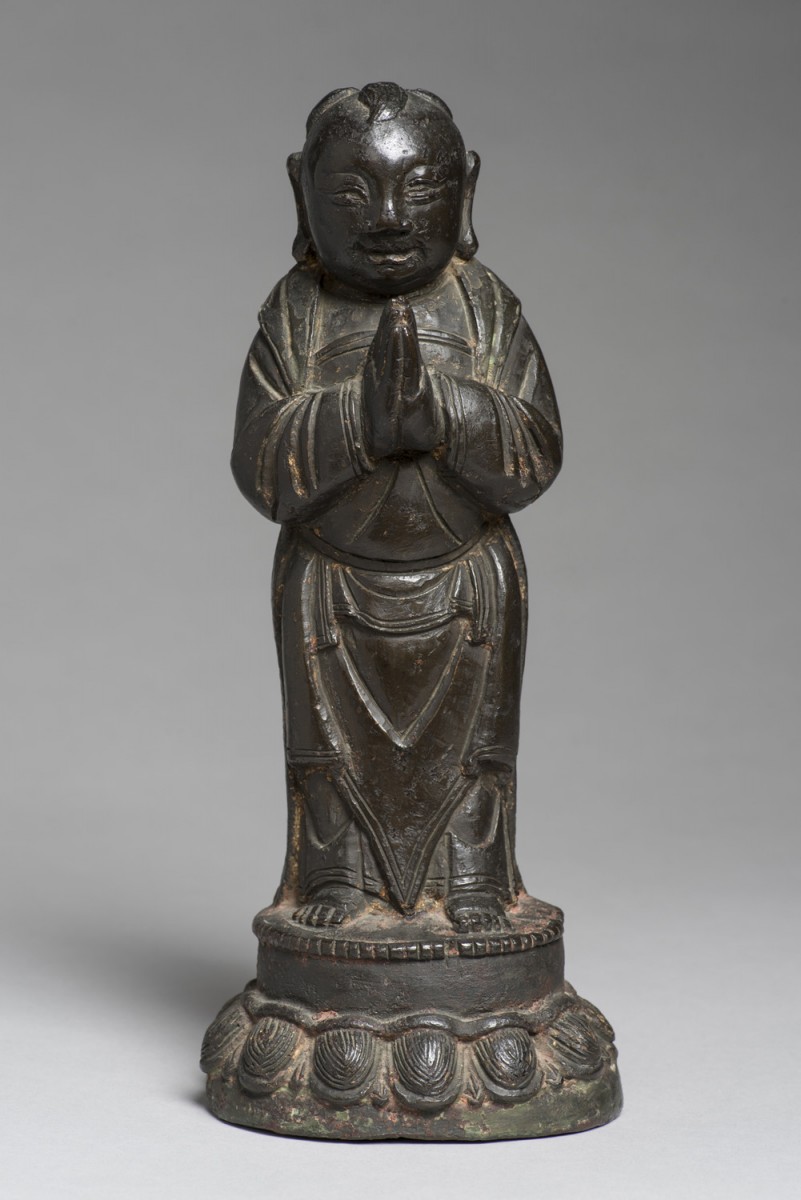 Buddhist Monk with Hands in Prayer
