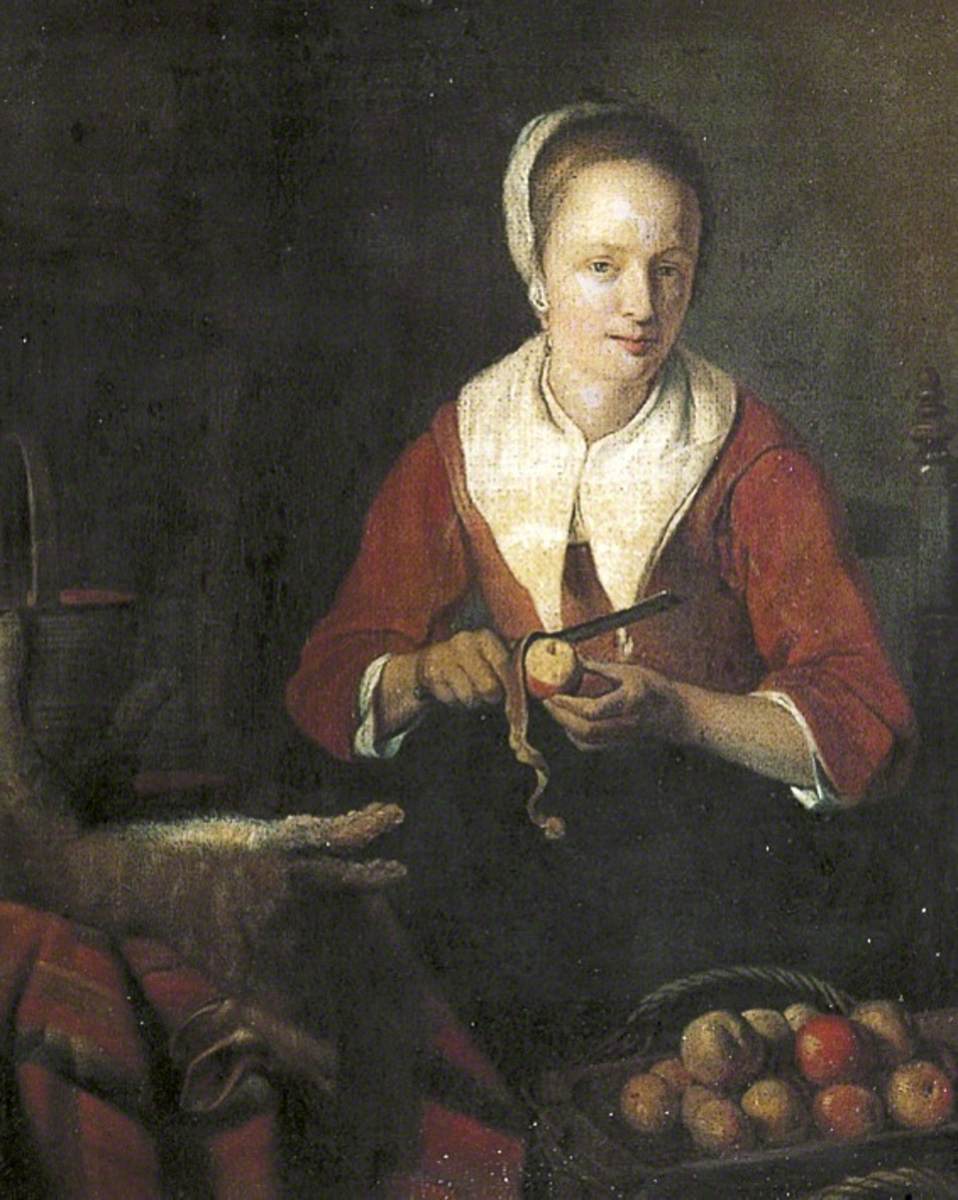 Woman Peeling Apples
