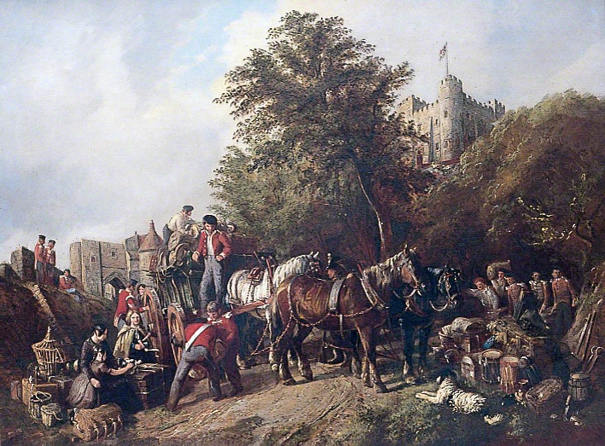 Army Wagoners beneath Dover Castle, Kent