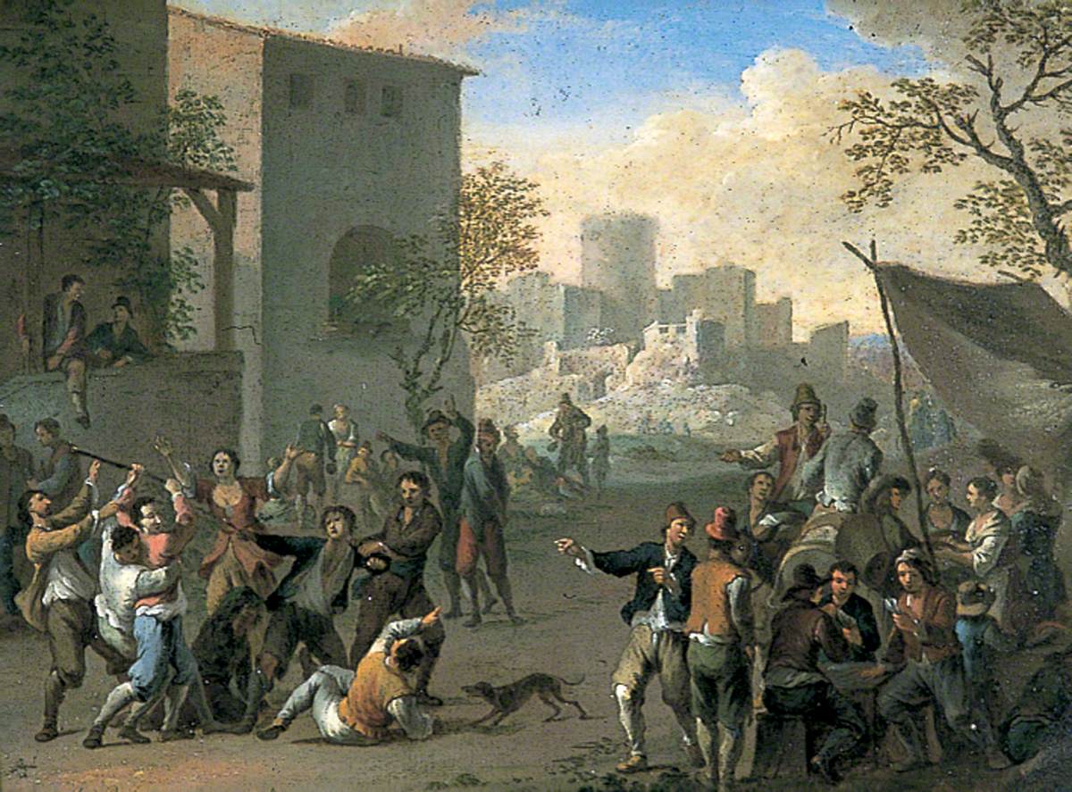 Peasants Brawling in a Village Street