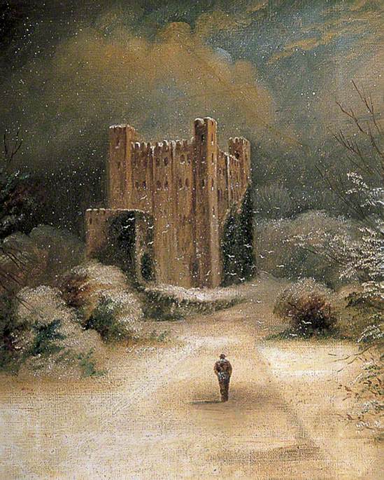 Rochester Castle, Kent, under Snow