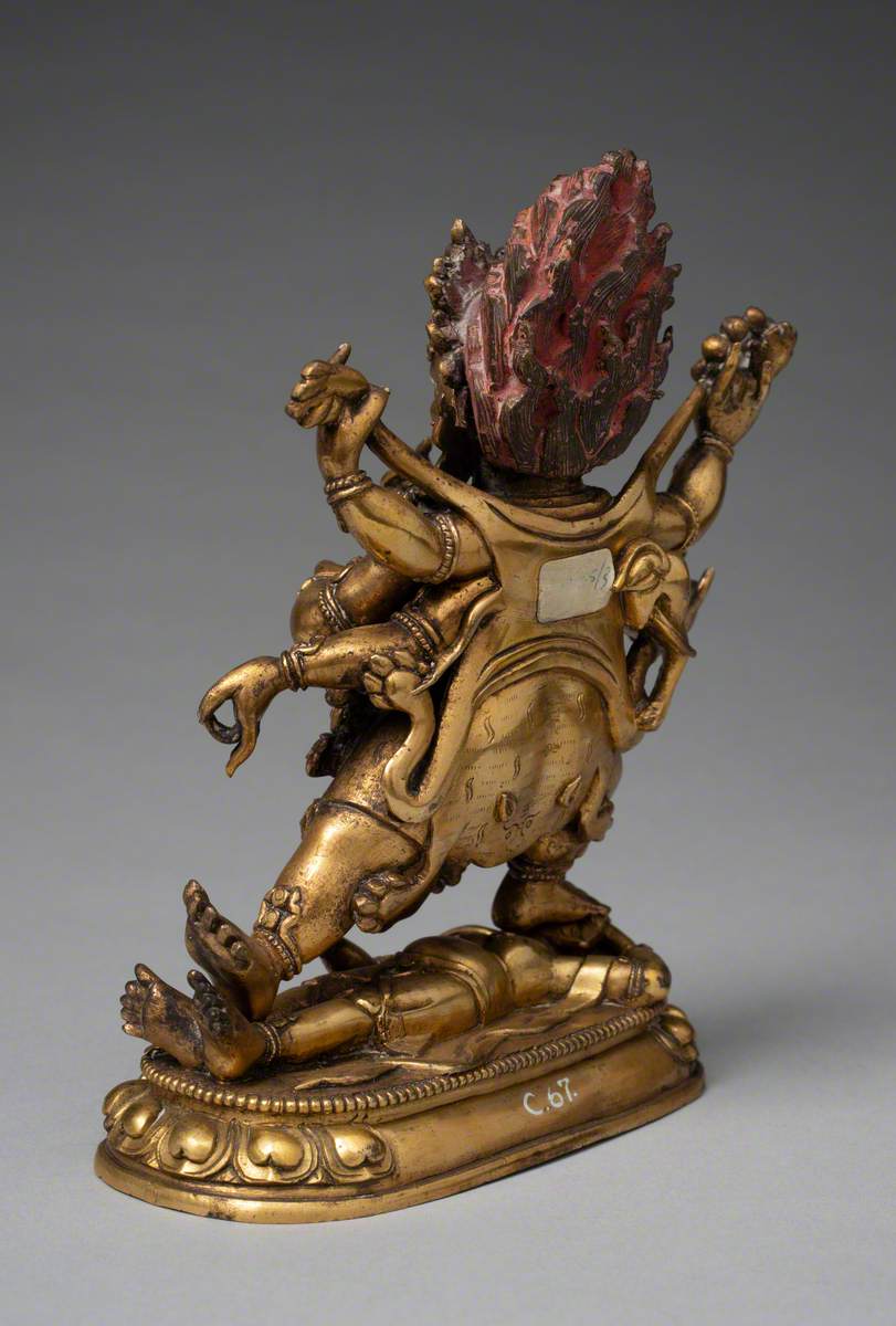 Mahakala or Nagpo Chanpo, 'The Protector', Standing on Ganesh