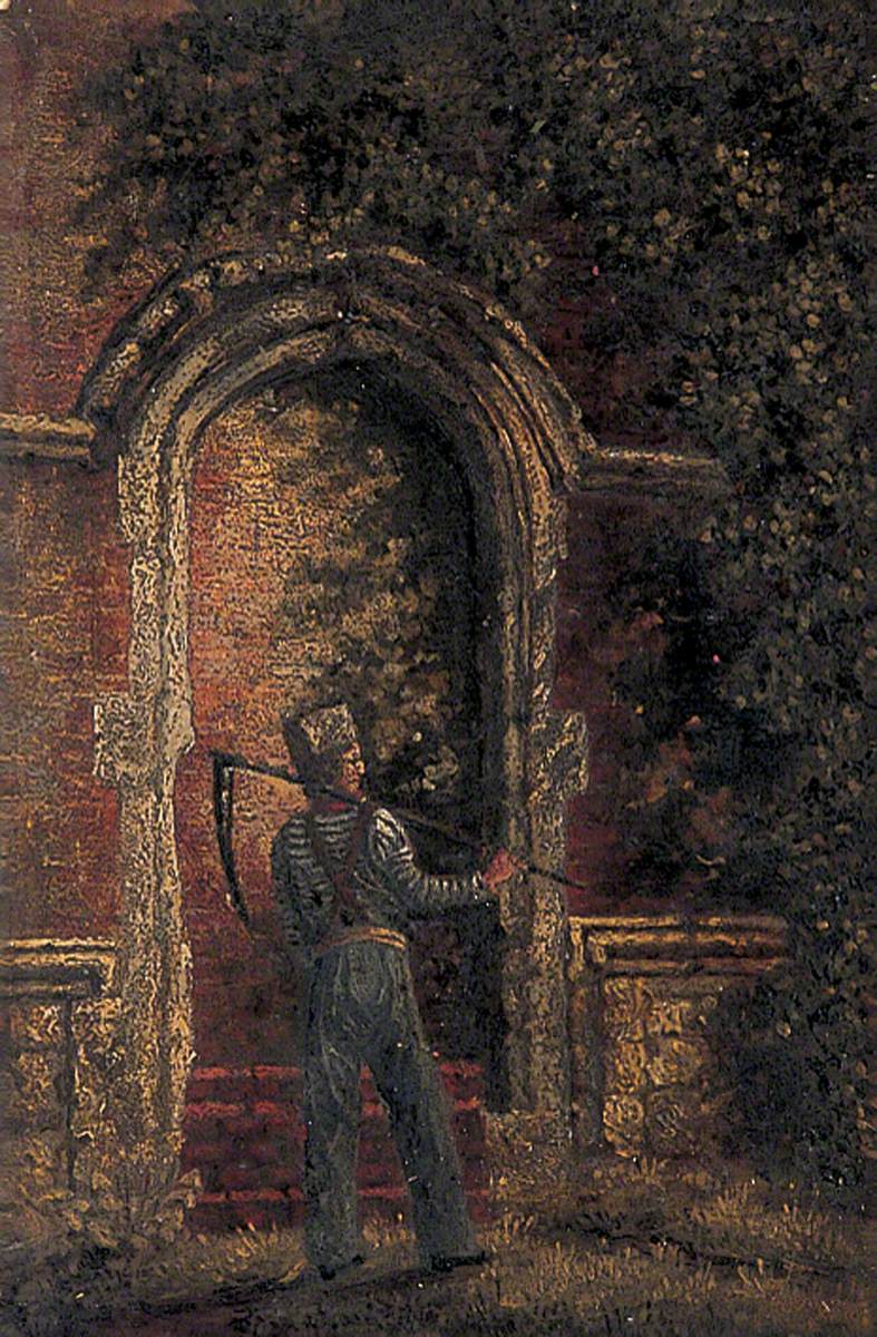 Man Carrying a Scythe