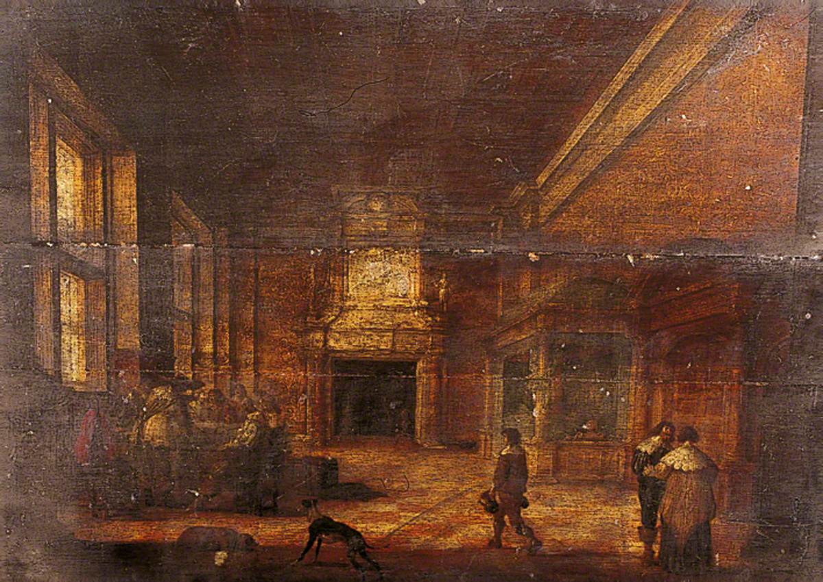 Interior of the Hall of an English Mansion