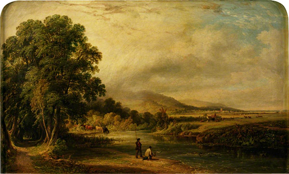 Landscape with Men Salmon Fishing