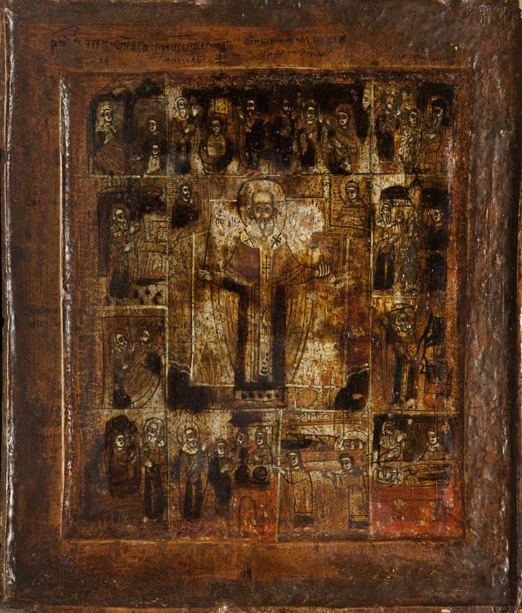 Icon with Scenes from the Life of Saint Nicholas