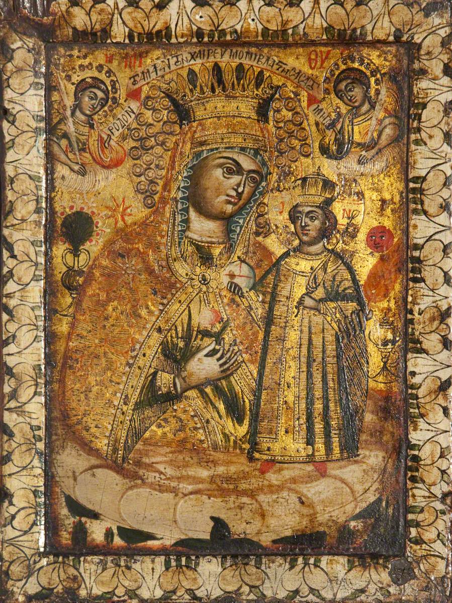 Icon with The Virgin of the Unfading Rose