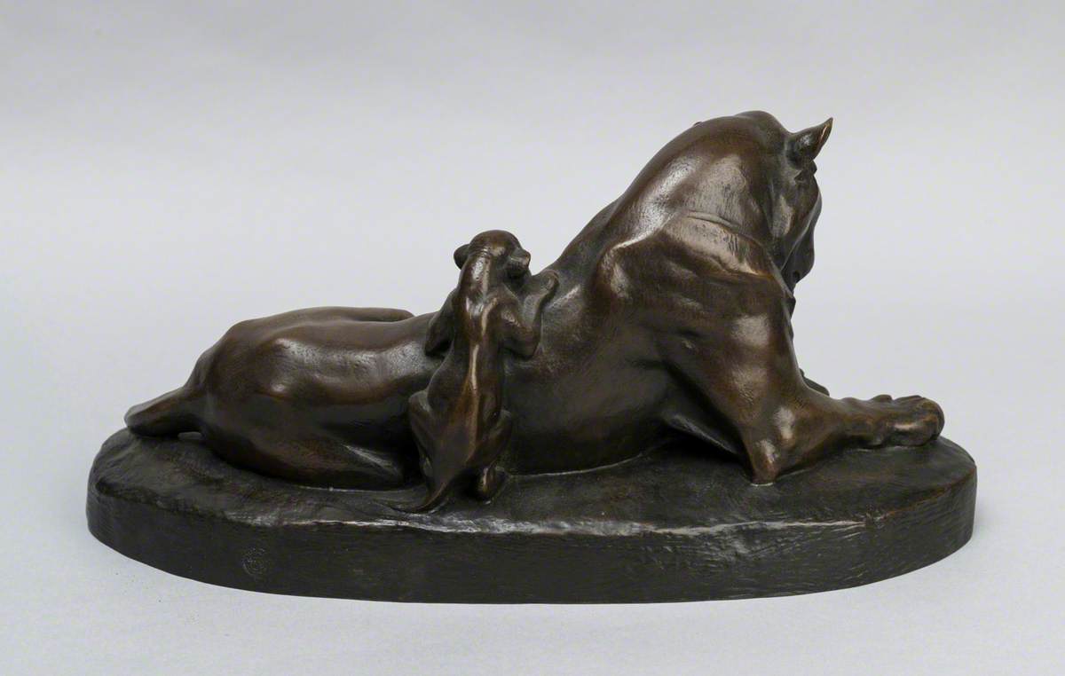 Bronze Group: Lioness and Cubs