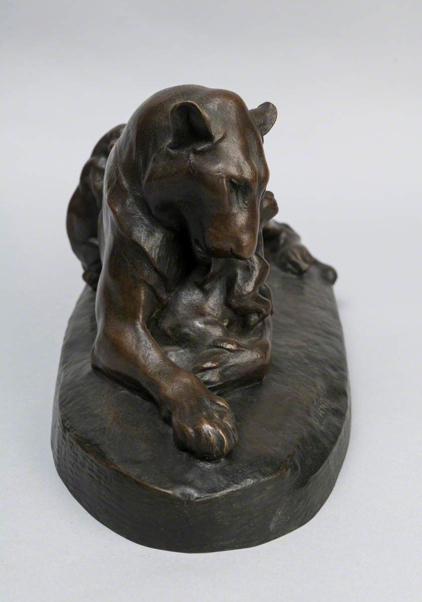 Bronze Group: Lioness and Cubs
