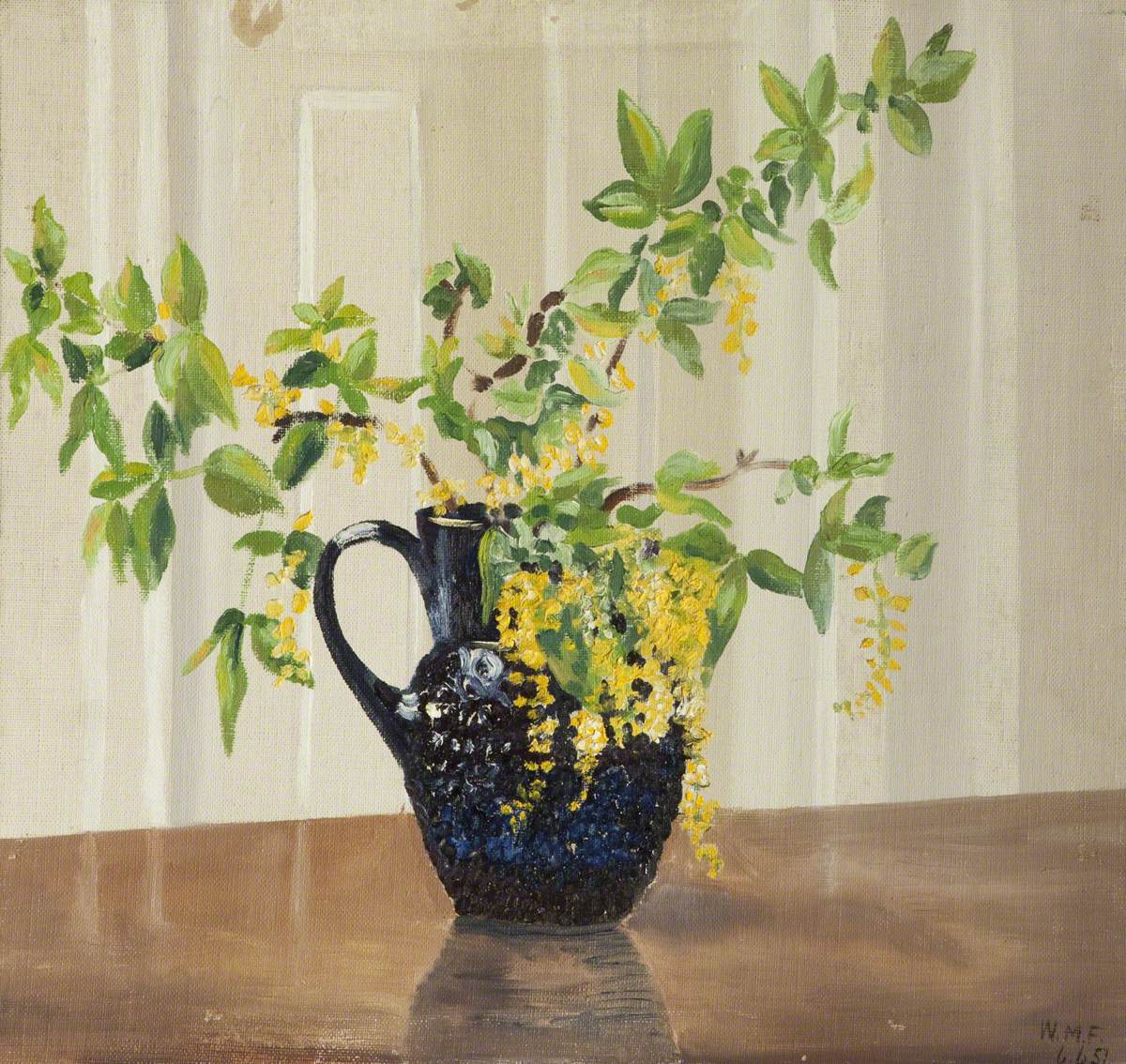 Still Life (Blue Jug with Yellow Flowers)