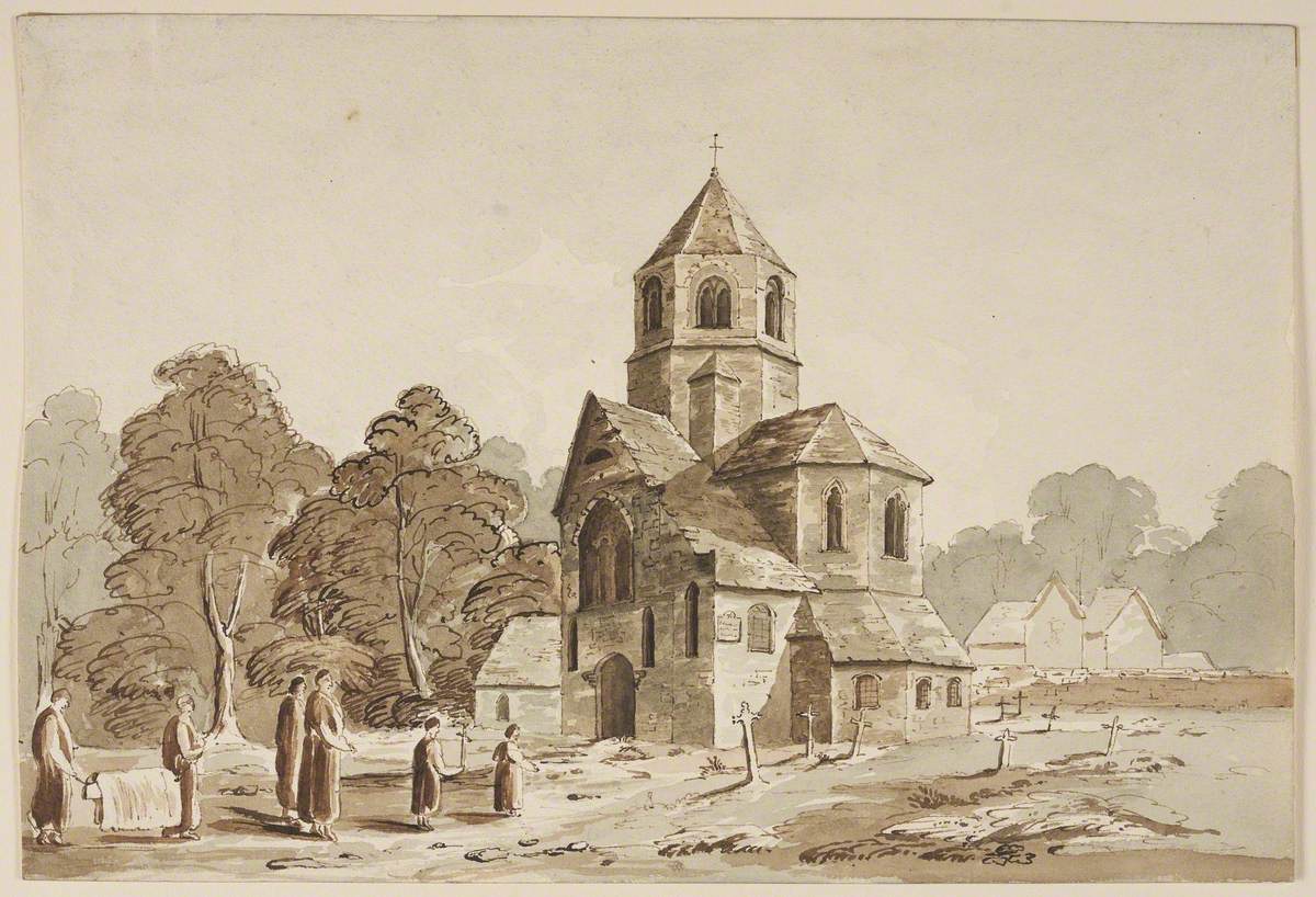 Landscape with Church and Figures