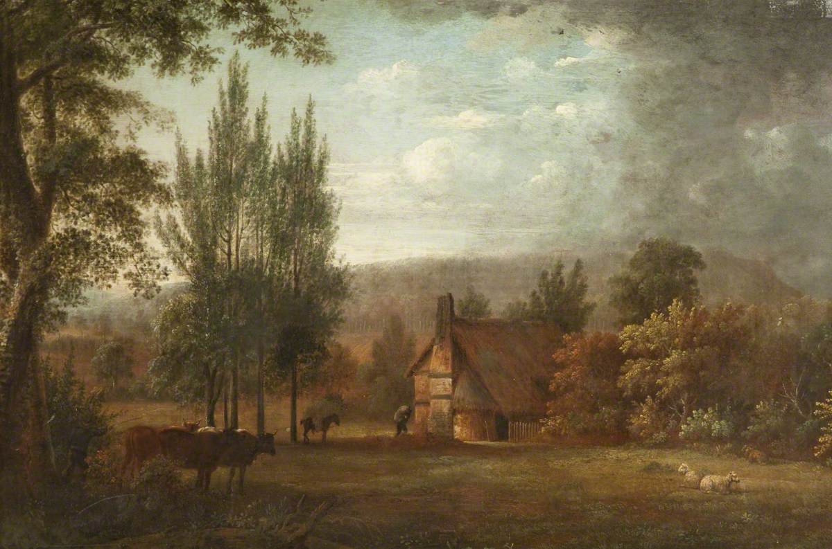 Landscape – Cottages and Cattle