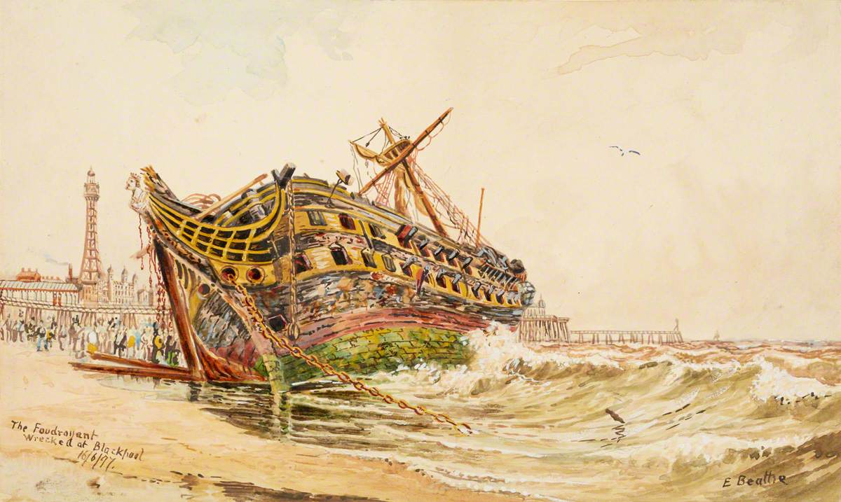 The 'Foudroyant' Wrecked at Blackpool