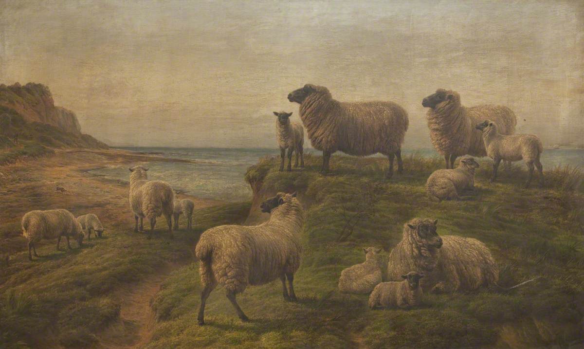 Seaside Landscape with Sheep