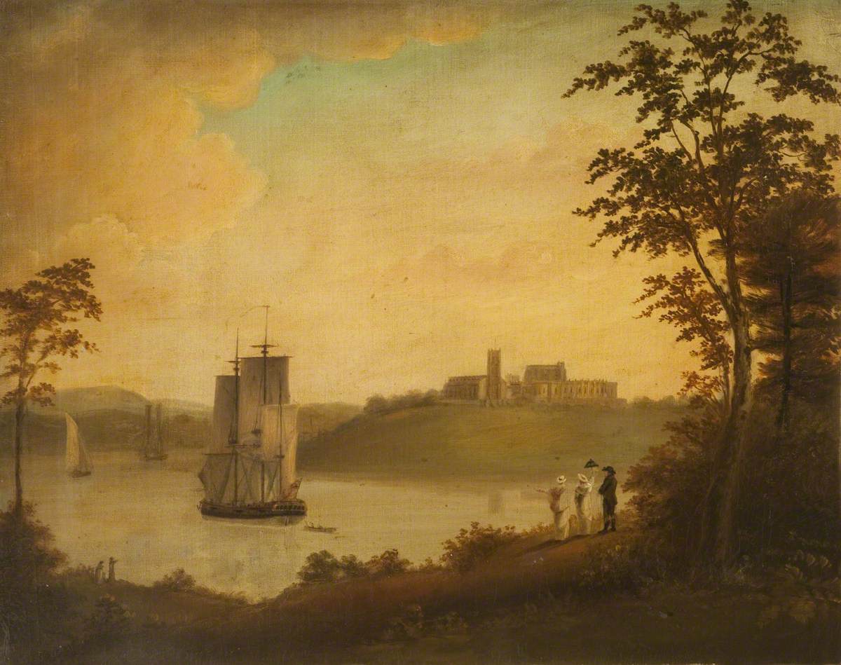 Lancaster from Skerton with a Sailing Ship