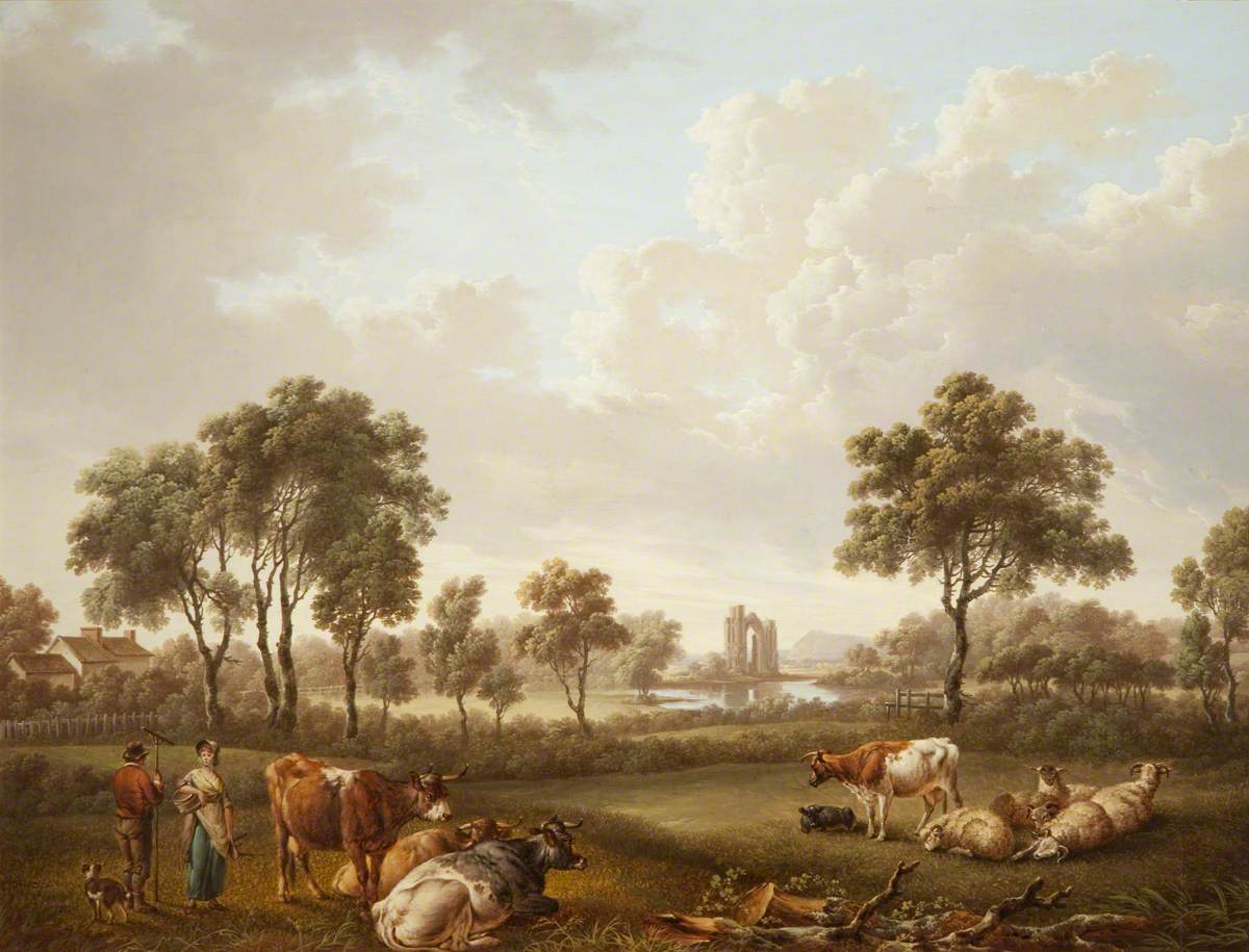 A Classical Landscape with Figures and Cattle