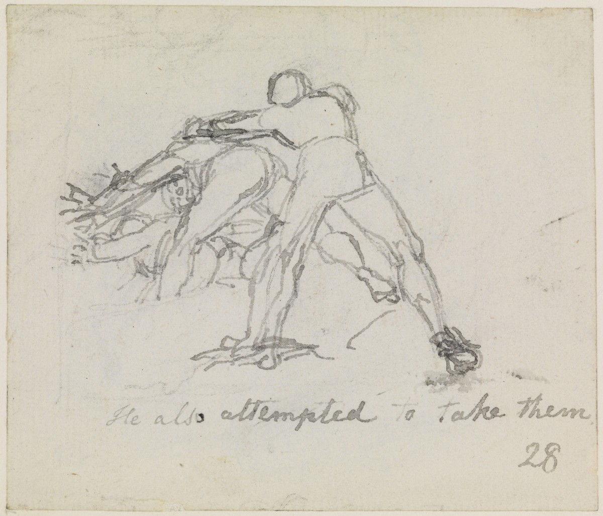 The Reliever Attempts to Take the Two Ill-Favoured Ones
