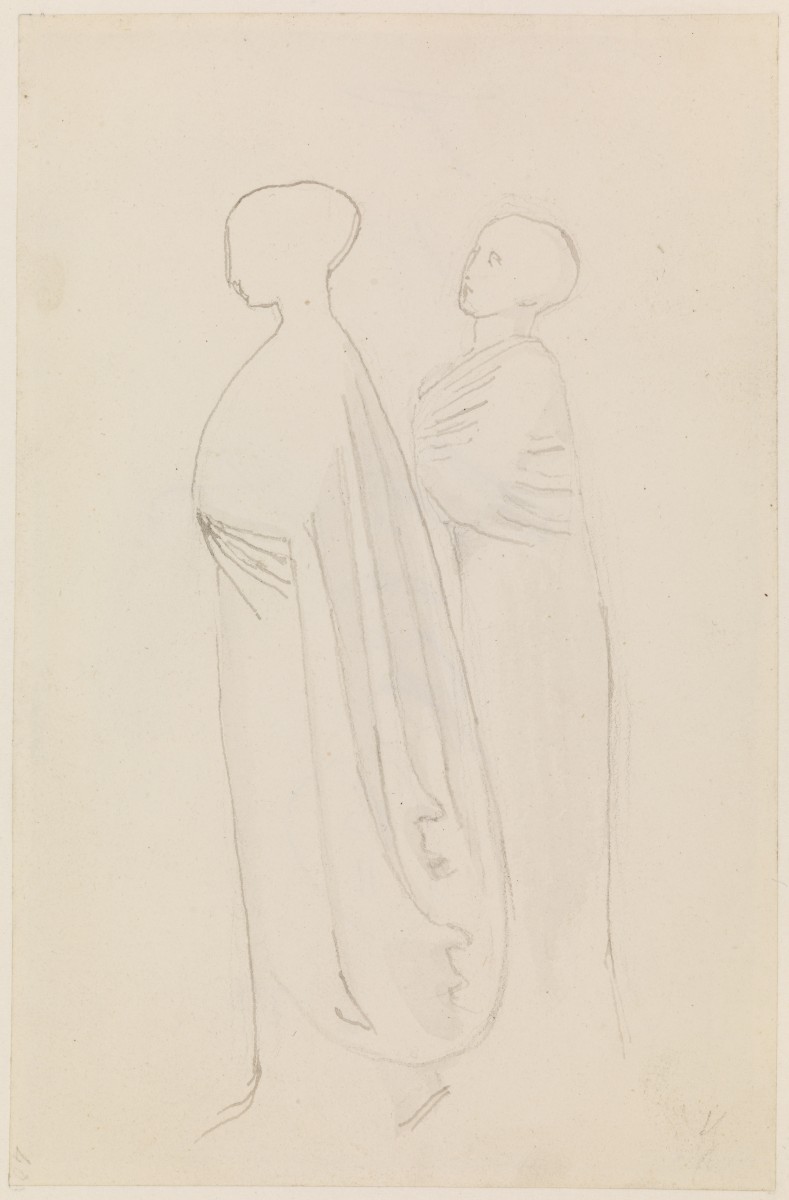 Two Draped Female Figures