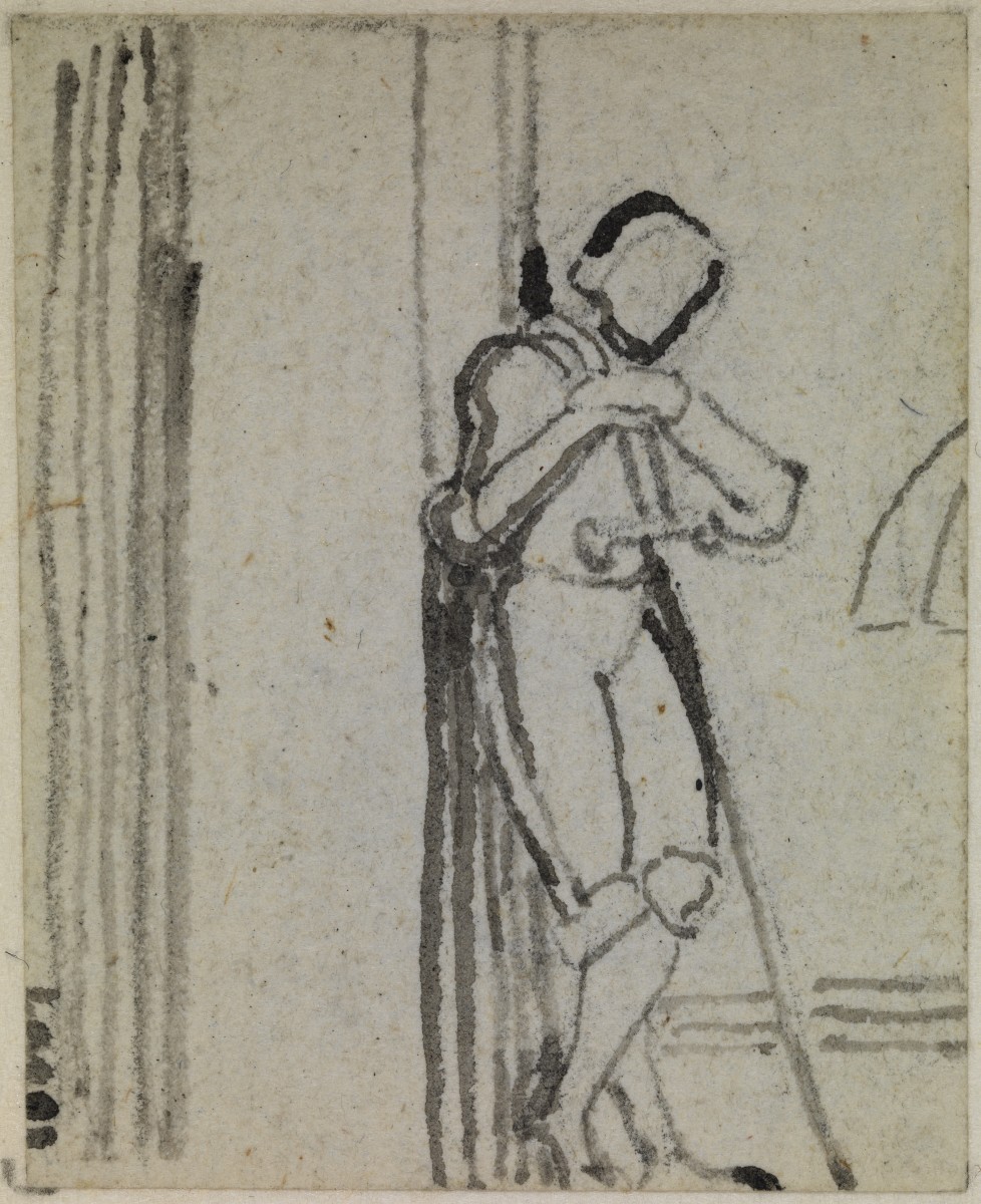 A Knight Leaning Against a Pillar