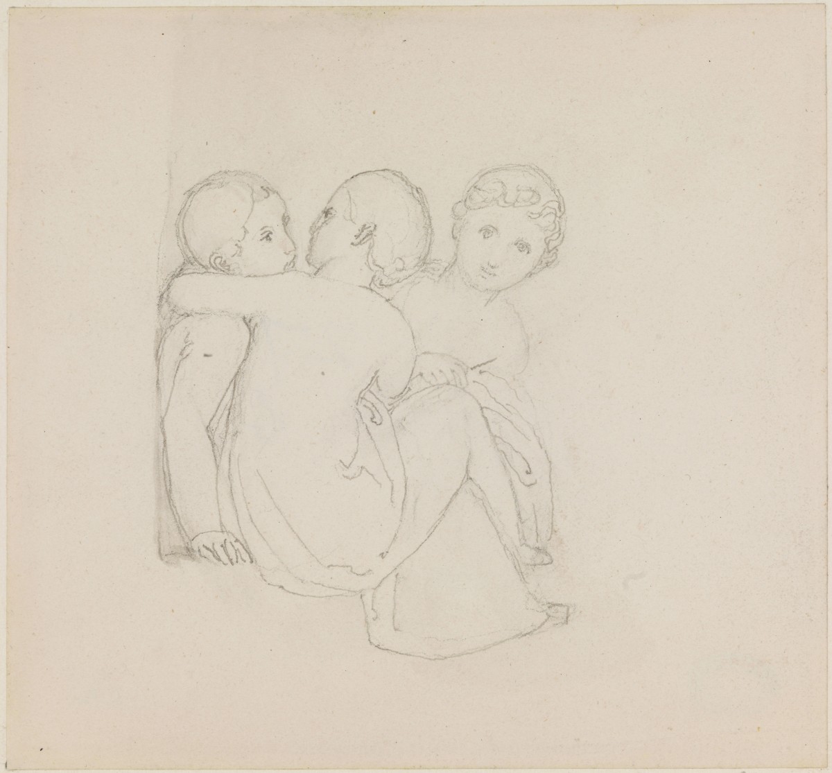 Three Children Seated Together