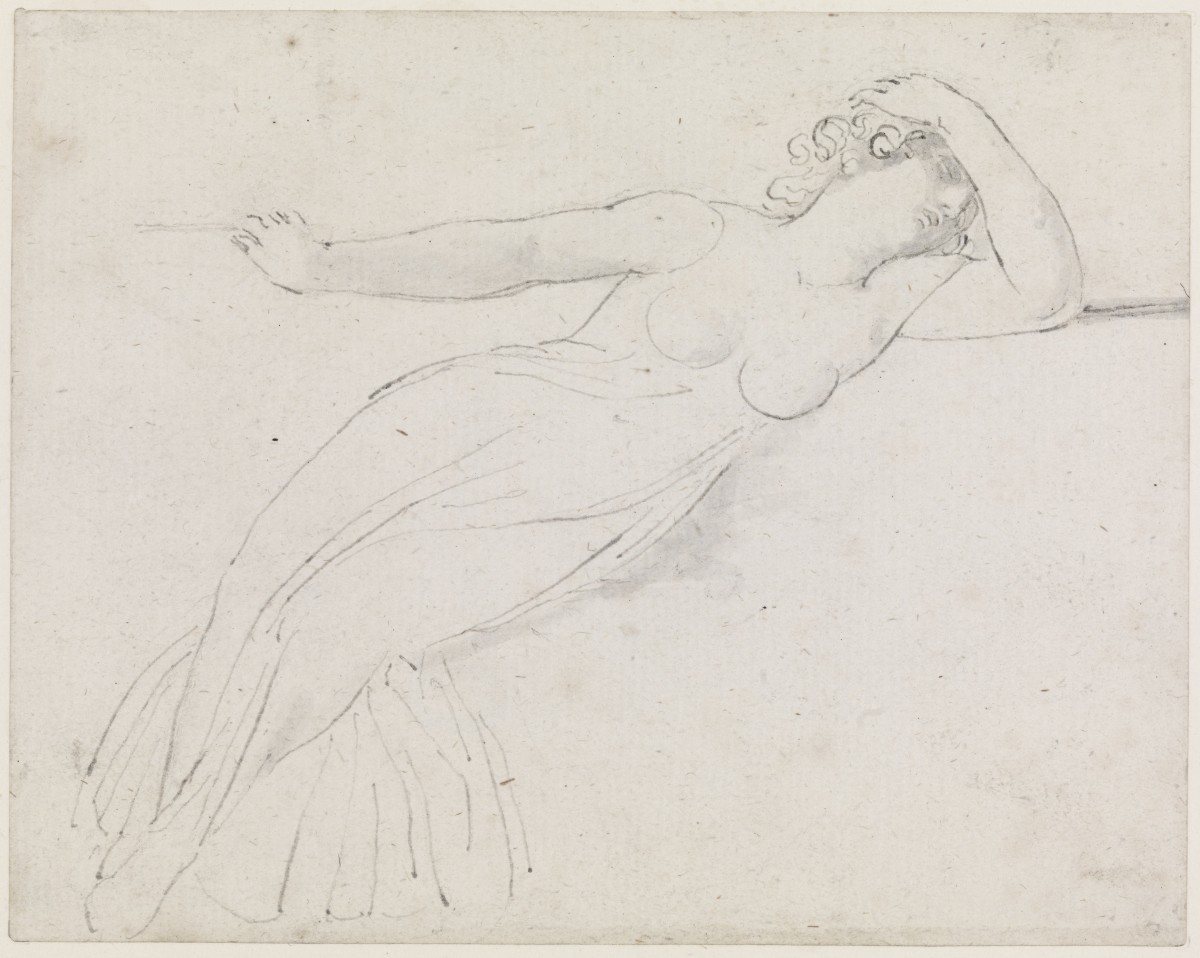 A Reclining Female Figure, Partly Draped