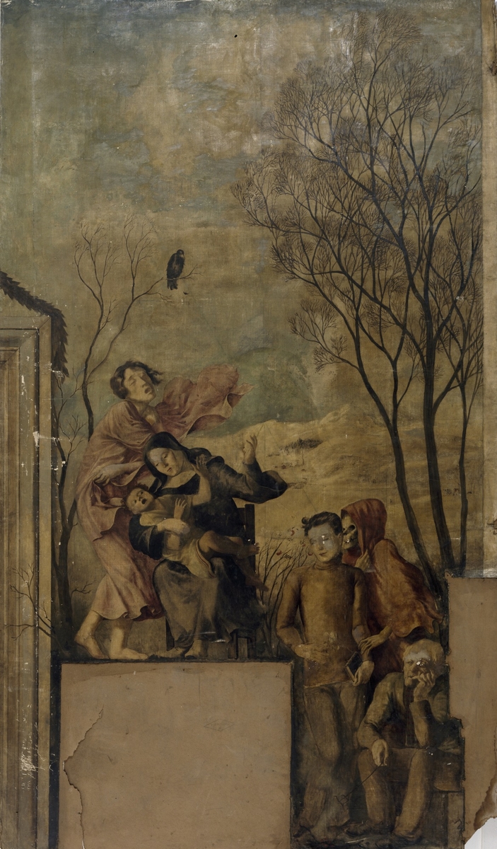 Allegorical Composition with Nun Holding a Child and a Skeleton Personifying Death Taking the Arm of a Boy Holding a Book