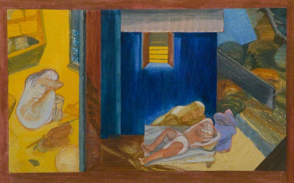 The Husband, Sister-in-Law and Mother-in-Law Plot to Kill Champa, while She Dozes Battered and Exhausted from the Chores Given to Her, in the Kitchen