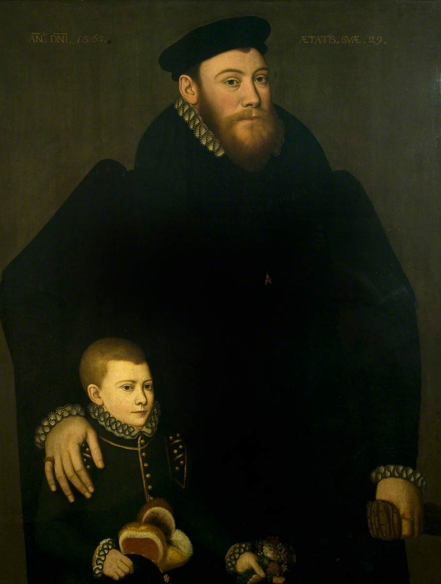 Sir George Hastings (1540–1604), Later 4th Earl of Huntingdon, and His Son Francis