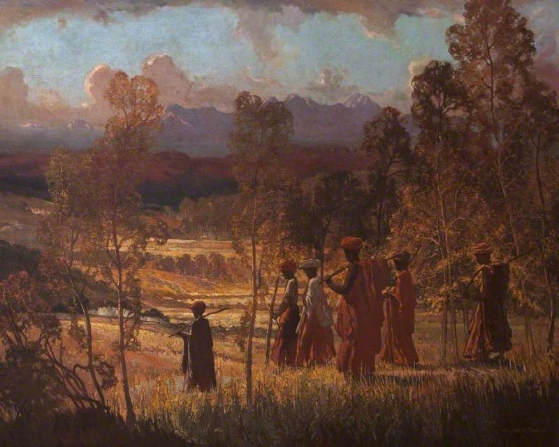 Bush Landscape with Figures