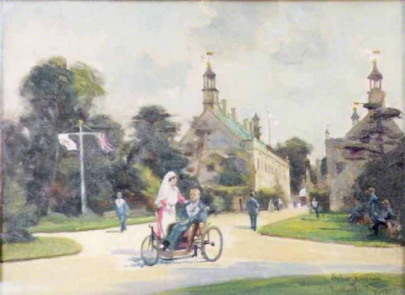 Scene of the Gatehouse at Welbeck Abbey, Nottinghamshire