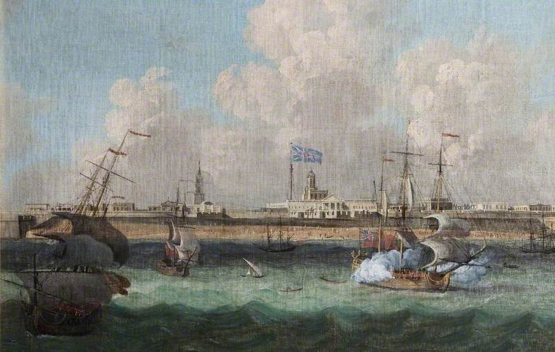 Ships off Madras, India