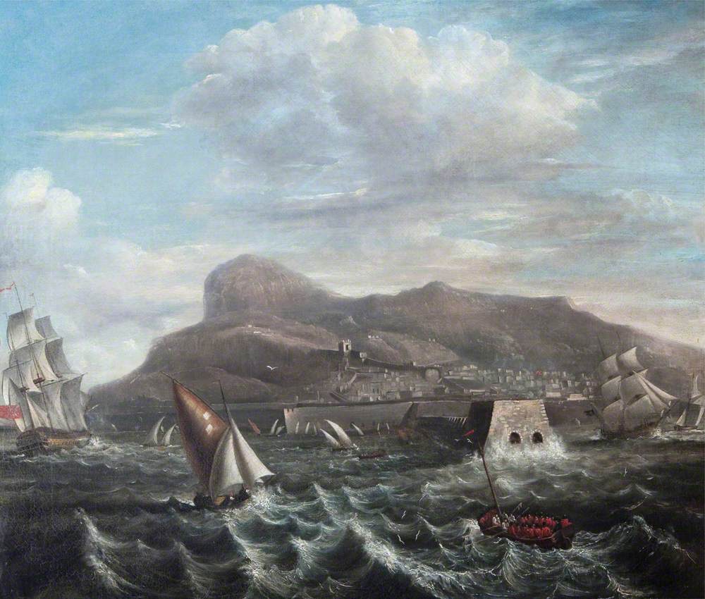 Man-of-War with Shipping off Gibraltar