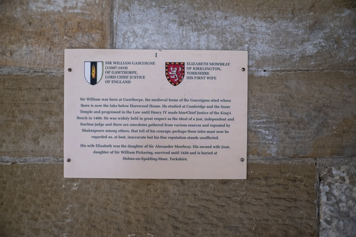 Tomb of Sir William Gascoigne (d.1419) and Elizabeth Mowbray