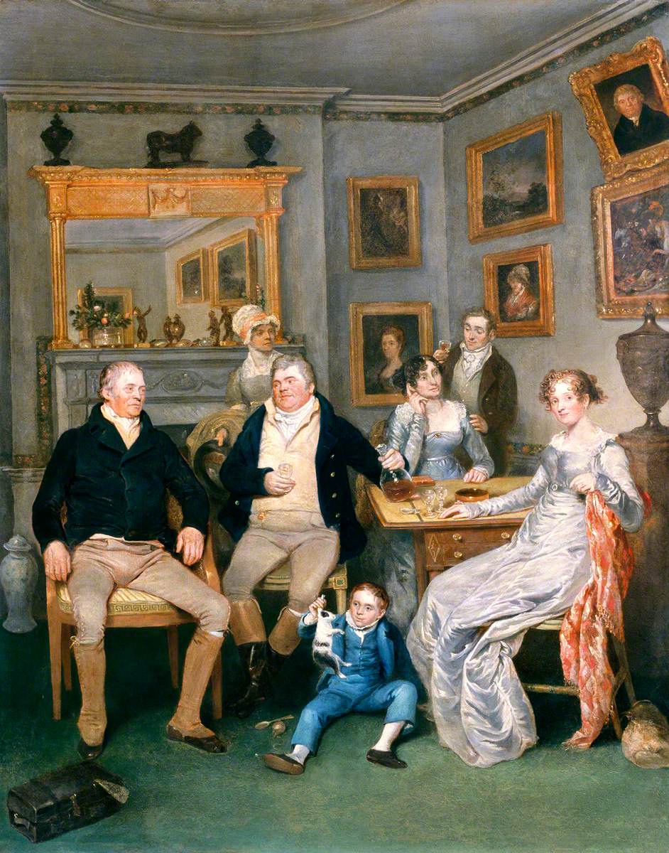 A Family Scene in a Domestic Interior 