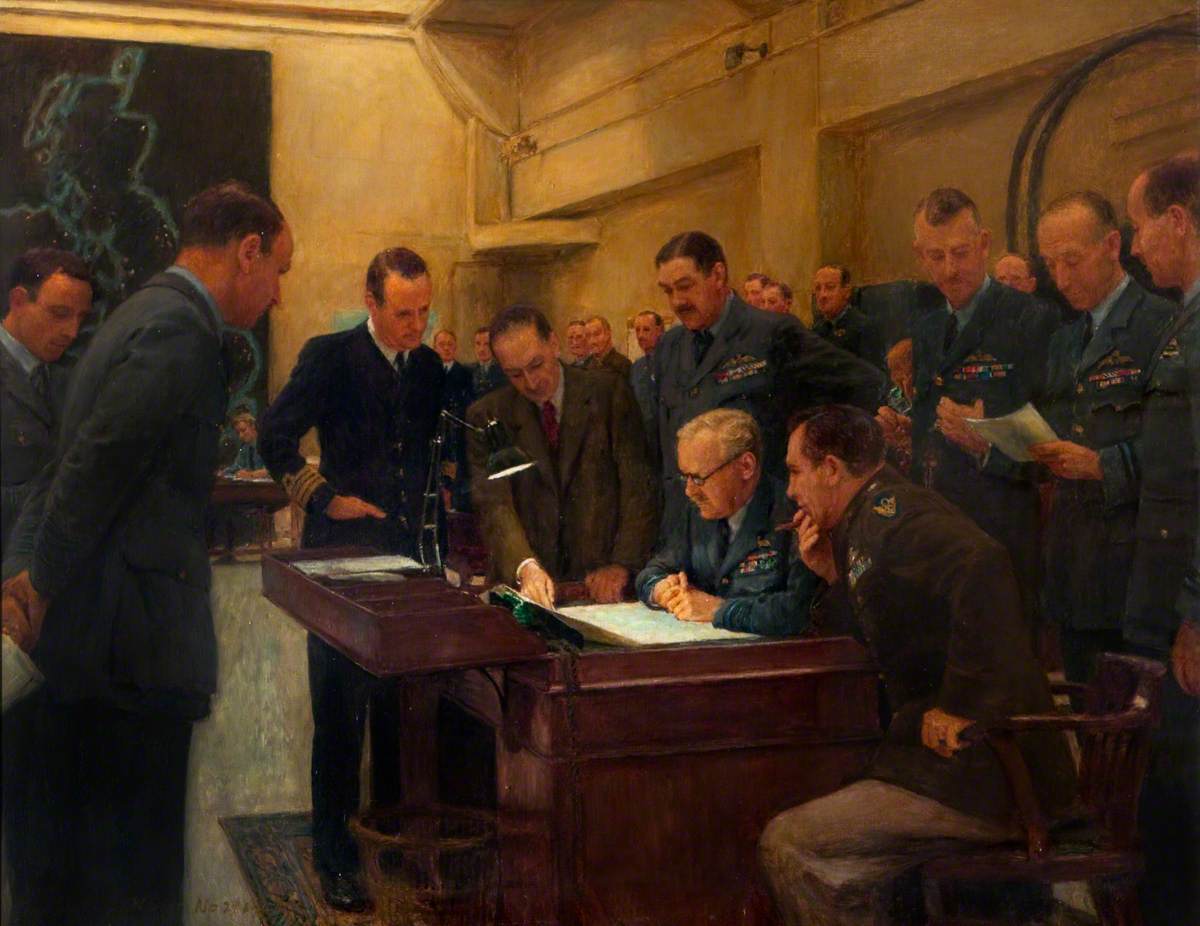 Operations Room Conference, Bomber Command, October 1943