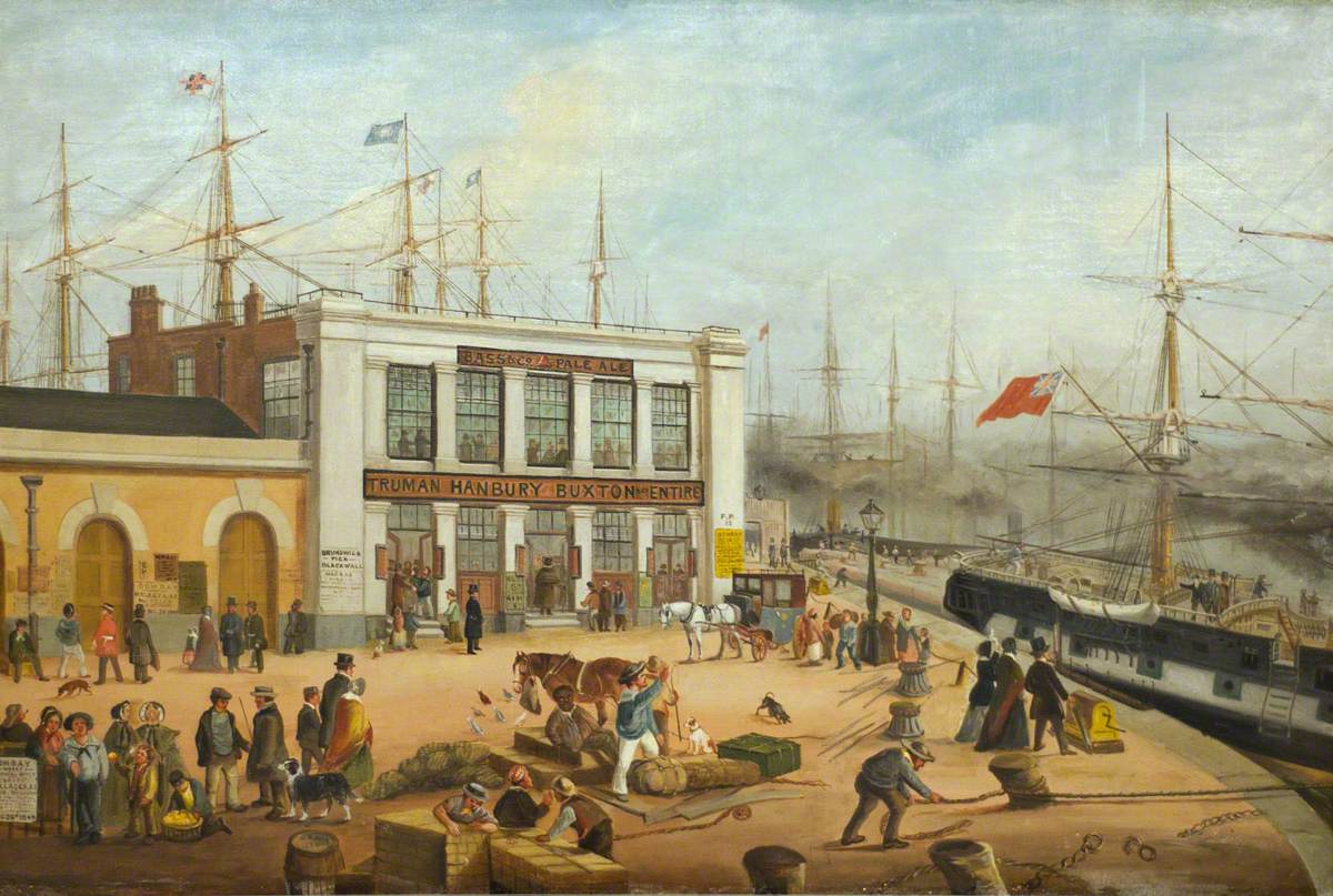 'Malacca': Departure of Messrs Green's Frigate 'Malacca' for Bombay from Brunswick Pier, Blackwall, 26 December 1849