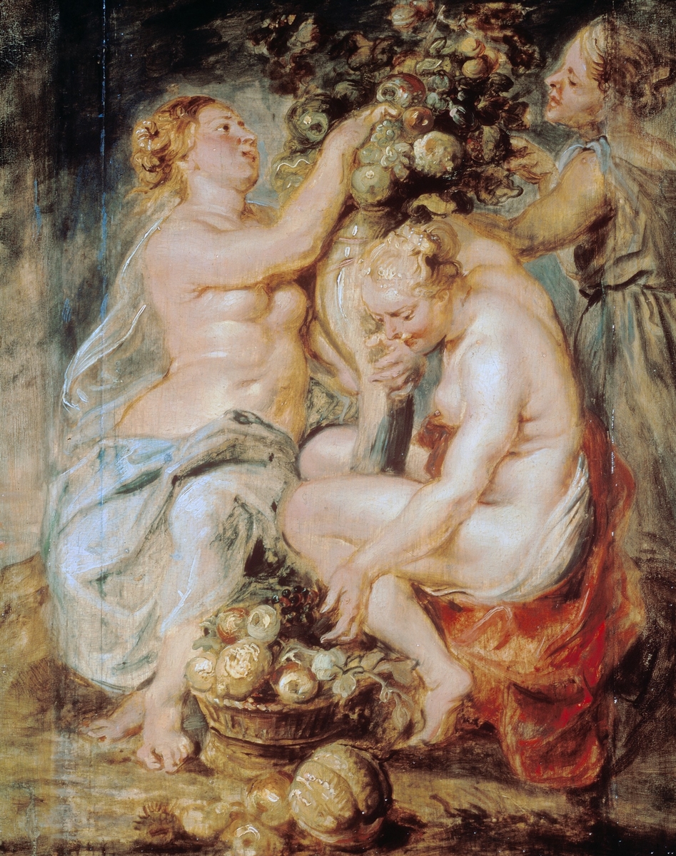 Three Nymphs with a Cornucopia