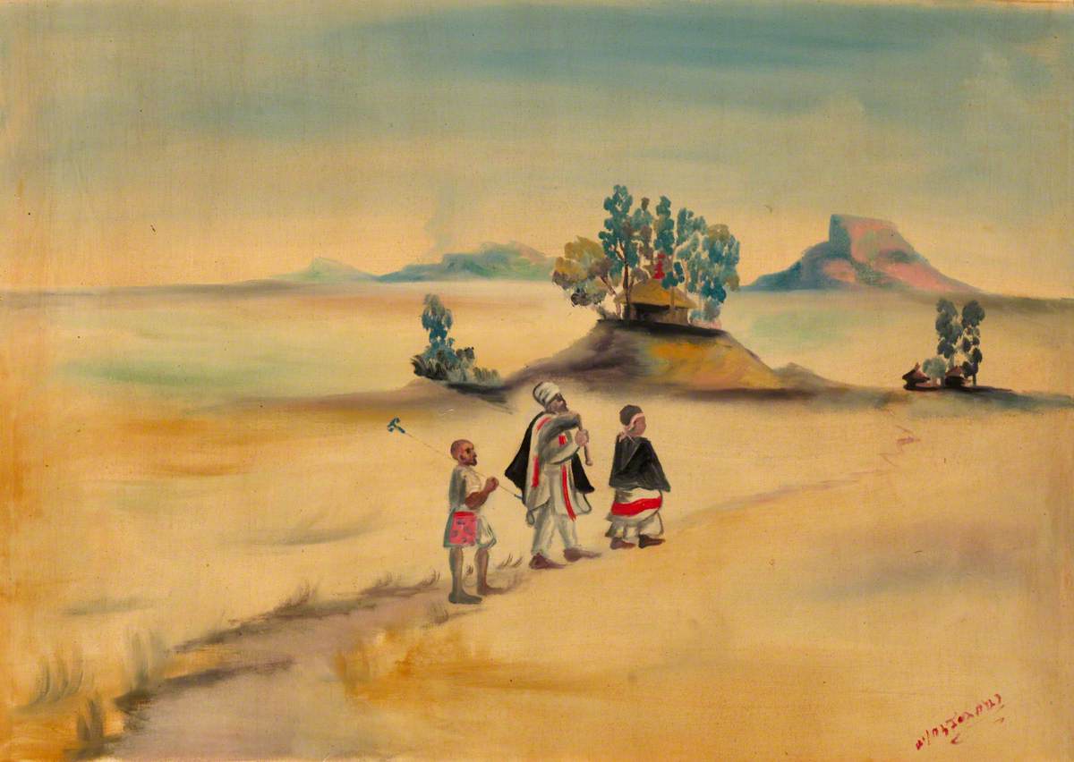 Figures Walking in a Landscape